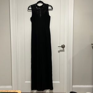 Lulus black Sequin Wide leg jumpsuit size small